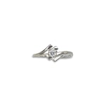 vintage ring witgoud fancy zirkonia