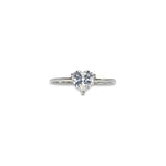 vintage witgoud ring 18 karaat hartje steen