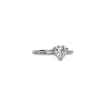 witgouden ring 18k hart steen