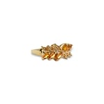 vintage ring citrien cluster 9k goud