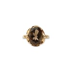 vintage ring rookkwarts van 9 karaat goud