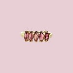 vintage ring met roze toermalijn