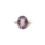 amethist en diamant ring 9k goud