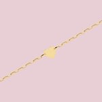 gouden armbandje hart schakel 9k