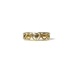 gouden band ring hartjes