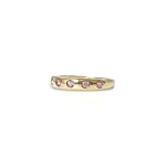 gouden rij ring roze stenen topaas