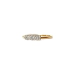 gouden vintage ring diamant trilogie
