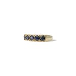 vintage rij ring saffier 5-steens