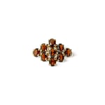 granaat cluster ring vintage goud