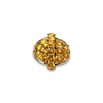 vintage cocktail ring citrien cluster geel oranje