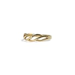vintage dames ring goud open golven