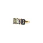 vintage ring mystic topaz en diamant