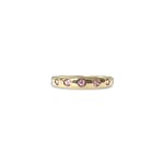 vintage ring roze topaas 7 steens