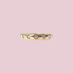 vintage ring roze topaas goud