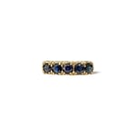 vintage ring saffier eternity 9 karaat goud
