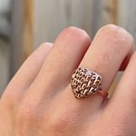 filigraan hart ring rose goud koper 9 karaat