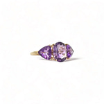 vintage amethist trilogy ring