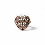 vintage ring filigraan hart groot