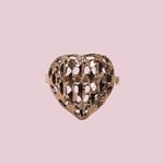 vintage ring groot hart filigree