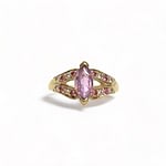 vintage ring markies geslepen edelsteen saffier paars