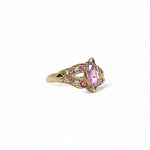 vintage saffier ring paars en roze