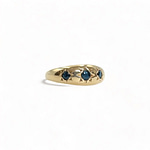 vintage saffier trilogie ring gypsy starburst