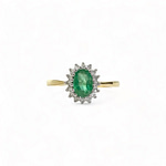 vintage entourage ring smaragd en diamant