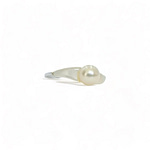 vintage parel ring witgoud hars emaile