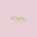 vintage ring parel 18 karaat witgoud