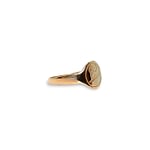zegelring pink bloem gravure goud