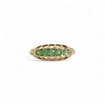 vintage boot ring smaragd