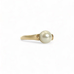 vintage gouden ring met parel
