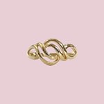vintage ring 9k goud gegolfd