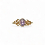 vintage ring amethist opengewerkte ringband