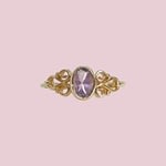 vintage ring amethist sierlijke ringband