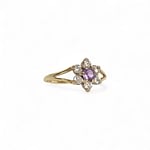 vintage ring bloemetje 9 karaat goud