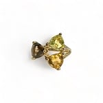 vintage ring drie kleuren stenen 9k goud