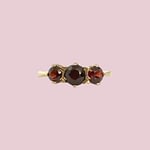 vintage ring granaat trilogie