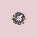 vintage ring met grote amethist 9k goud