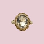 vintage ring rookkwarts goud