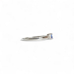 vintage tanzaniet ring witgoud en diamant