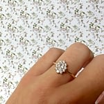 cluster ring goud 9 karaat entourage ring