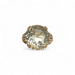 gouden citrien ring limoen kwarts lichtgroen