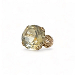 vintage ring grote citrien 9k goud