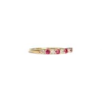 robijn en diamant eternity ring 9 karaat goud