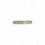 vintage ring witgoud eternity ring met diamant
