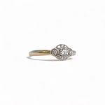 vintage witgouden ring met diamanten