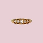 antieke 18 karaat ring met diamant