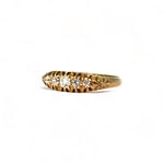 antieke victoriaanse boot ring diamant