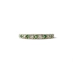 vintage smaragd rij ring goud